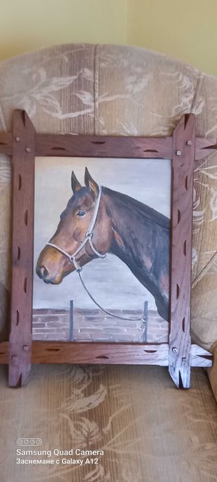 Картина за стена-маслени бои,рамка-дъб