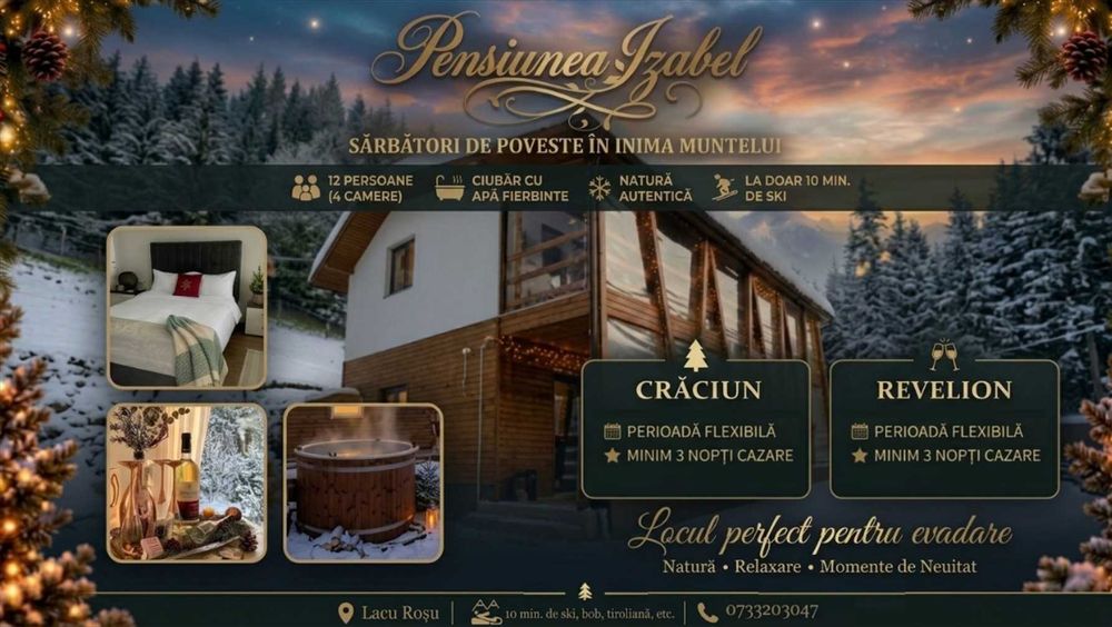 Închiriez Pensiune pentru Crăciun / Revelion