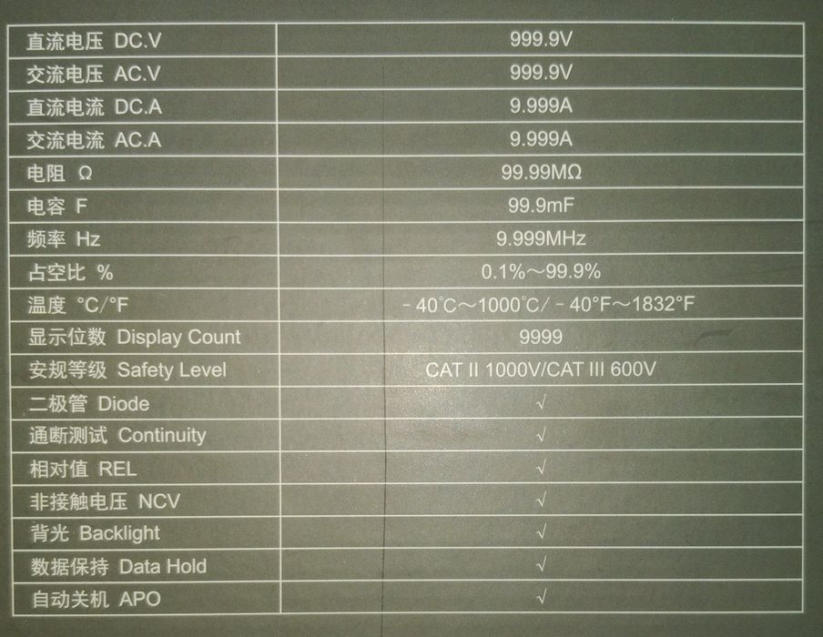 Цифровой мультиметр UNI-T UT60S