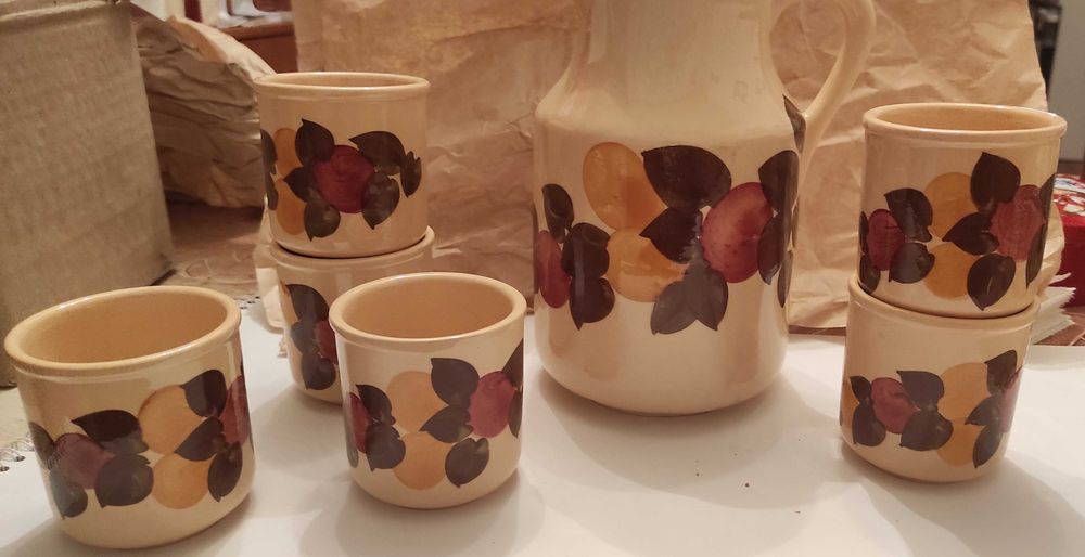 Сервиз за вино, керамичен