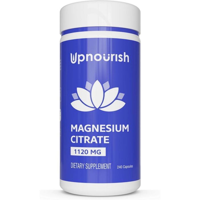 Цитрат Магния UpNourish 240 капсул Pure  Magnesium Citrate из Америки
