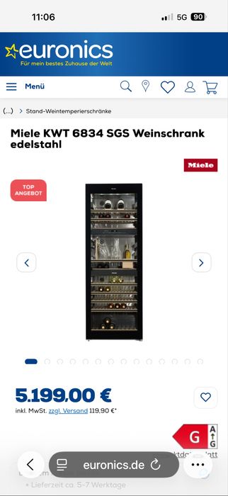 Miele Витрина /охладител /три зони от 5’с Перфектна GERMANY Гаранция