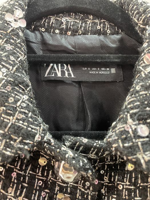 Текстурирано Сако-яке с пайети ZARA