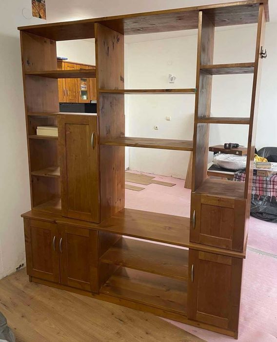 Етажерка естествено дърво (чам), двулицева, 203/171/45