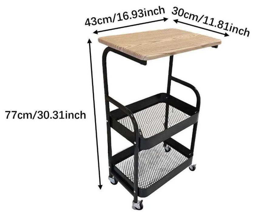 Журнальный столик с ящиками, тележка