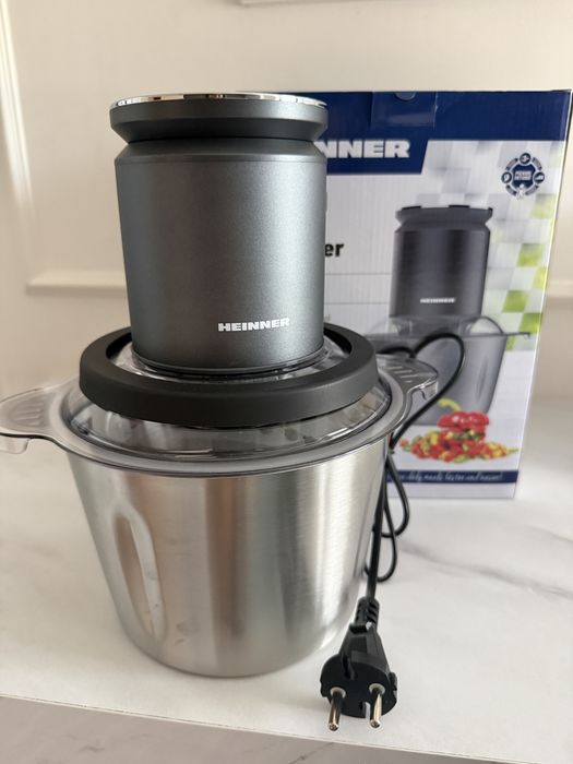 Tocator de legume Heinner HMC-KD800SS, control digital, 800W, bol inox 3l