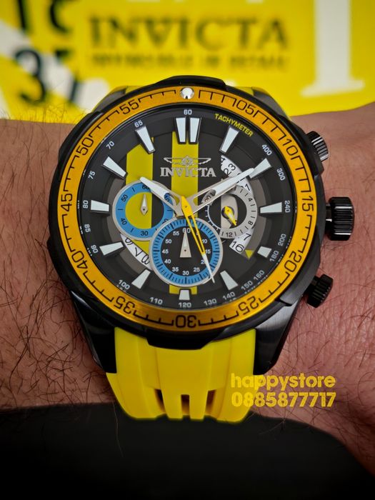 INVICTA Racing Yellow 50 mm, Инвикта нов ръчен часовник