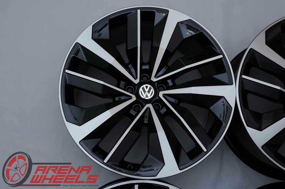 Jante Noi 20 inch Originale VW Touareg 3 CR R20 Negru Diamond Cut