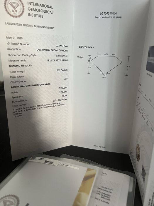Inel cu diamante, 7.44 ct - piesa deosebita