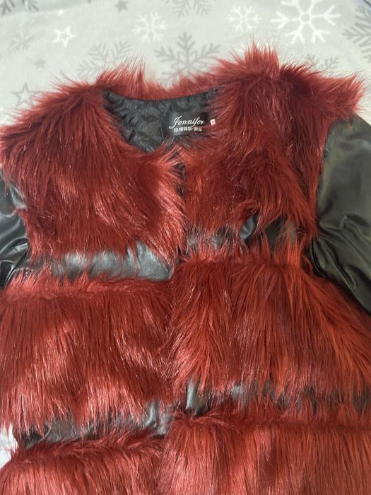 Geaca piele cu blana