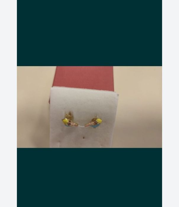 Cercei argint suflati cu aur