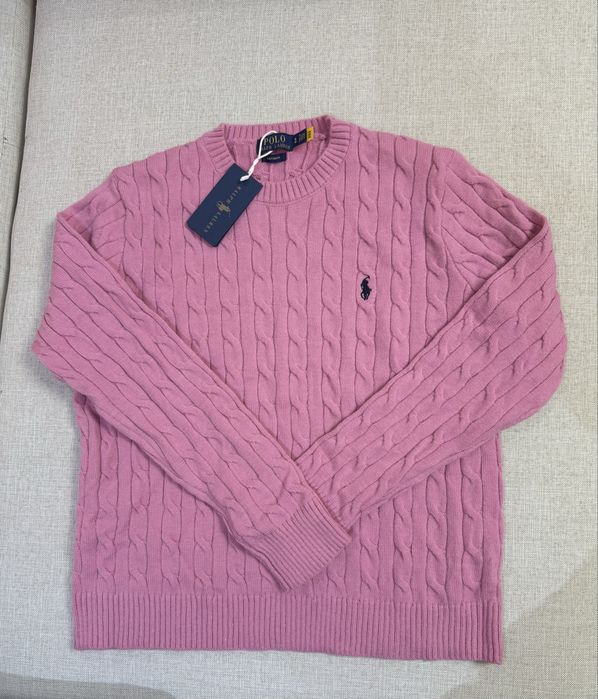 Pulover Ralph Lauren - roz cherry - marimea S