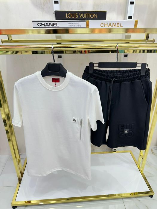 Мъжки летен комплект – тениска + къси панталони HUGO BOSS | Топ модел