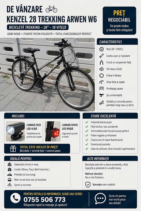 De vânzare Kenzel 28 Trekking Arwen W6 – Aproape nouă