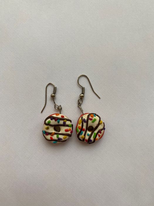 Обеци понички от полимерна глина