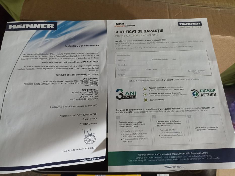 Friteuza dubla cu aer cald Heinner Double Master