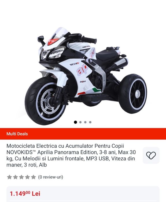 Motocicleta electrica copii (albastru)