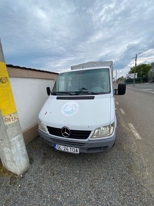 Mercedes Sprinter 2.2 CDI, prelată, 7 locuri, benă aluminiu
