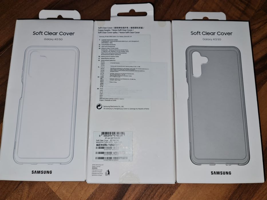 Husa silicon originala Samsung Soft Clear Cover Galaxy A13 5G si A04s