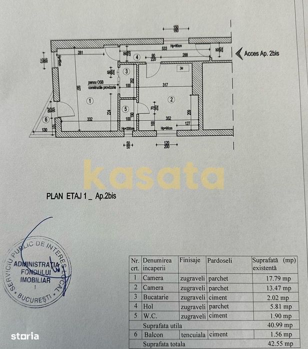 2 camere I Lipscani I etaj 1 I 43 mp I renovat I mobilat si utilat