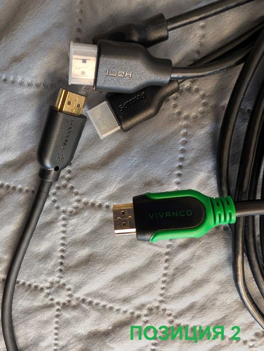 Качествени кабели аудио RCA, видео HDMI, мрежови LAN patch