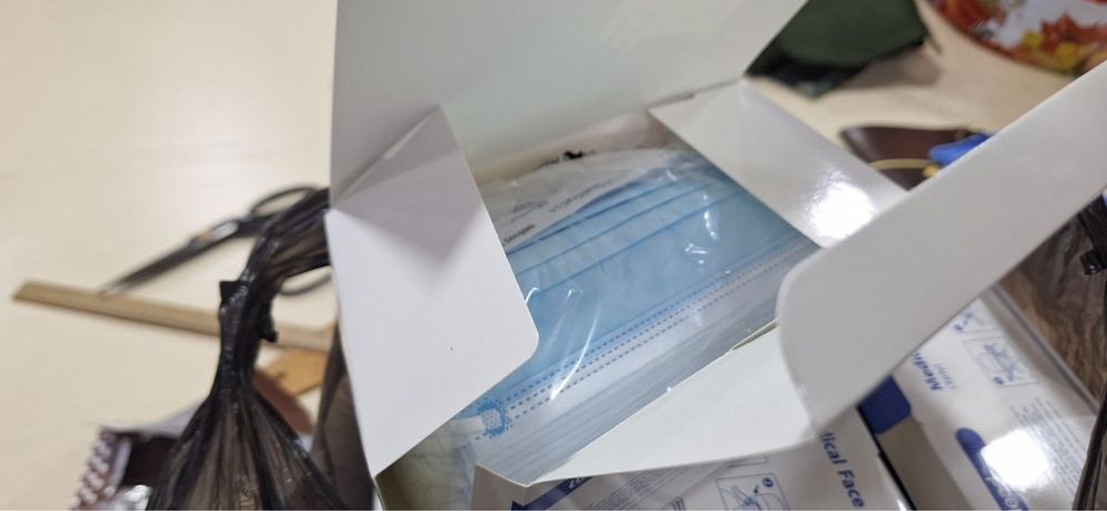 Маска медицинская стерильная лицевая Китай. Yuz niqobi.