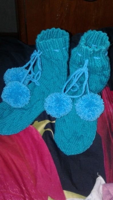 вязаные сапожки -носки