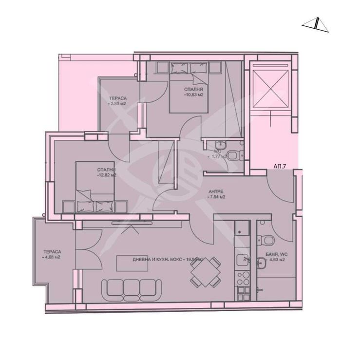 Тристаен апартамент в Каменица 1