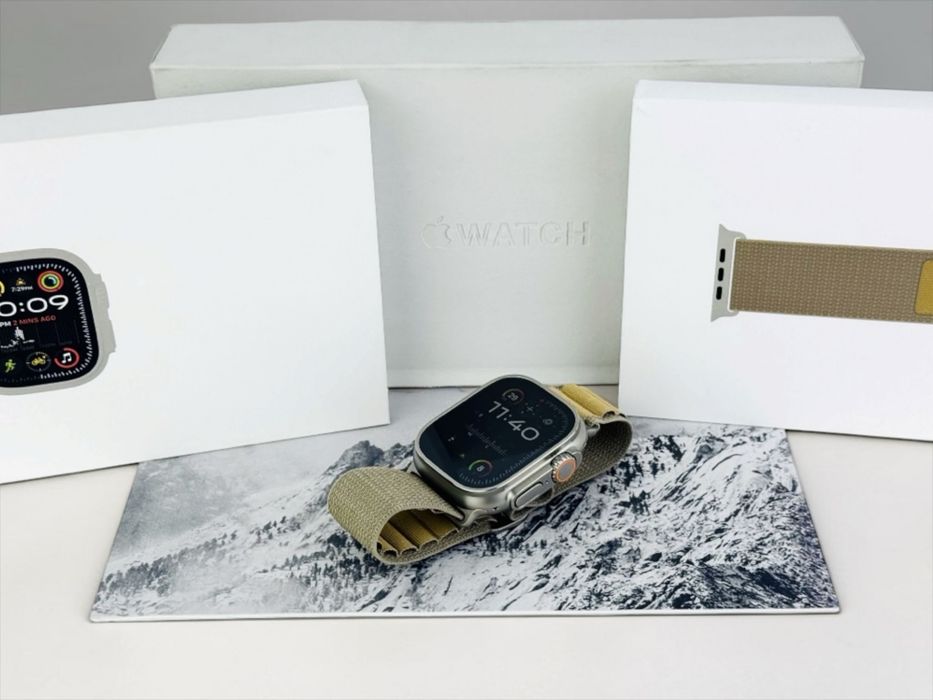 KATO НОВ! Apple Watch Ultra 2 49mm Cellular Titanium Alpine Loop Гаранция!