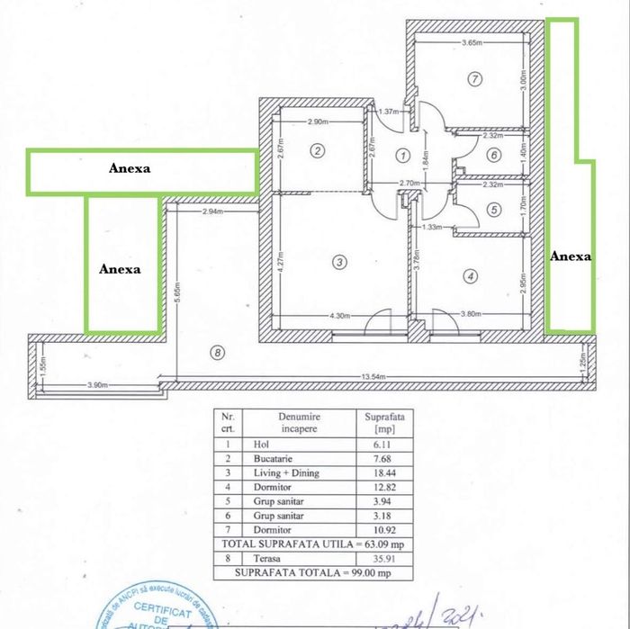 LA CHEIE - Apartament NOU premium cu 3 camere, TERASA, anexe, PARCARE