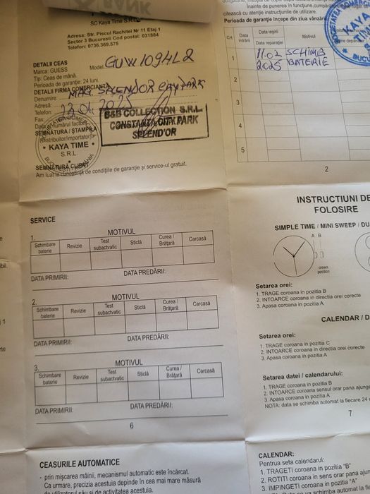 Ceas Guess nou,purtat odată!