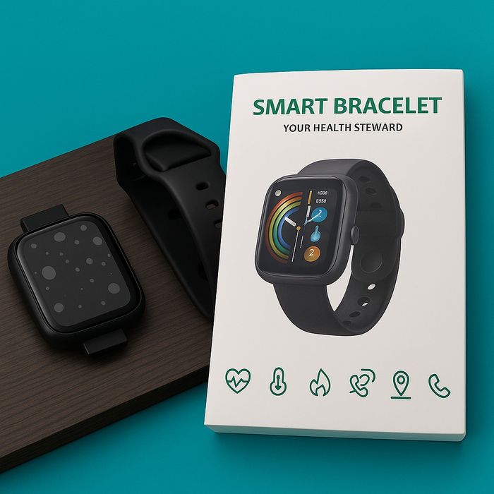 Смарт часовник smart bracelet пулс , крачки работи с всички телефони