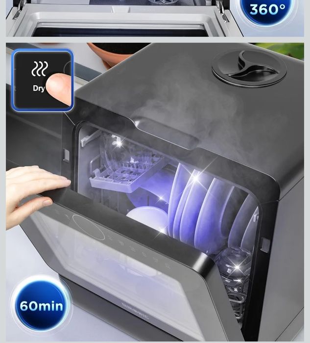 Duronic DW5 BK Съдомиялна, с 6 програми. Компактен дизайн.