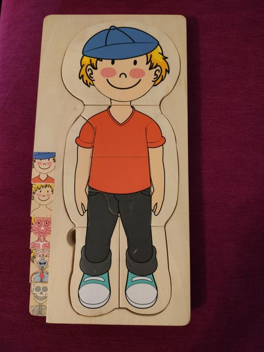Puzzle stratificat lemn corpul uman