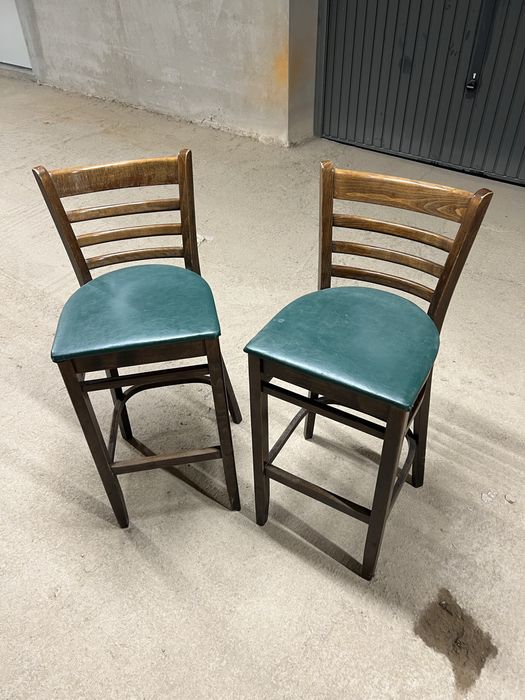 Бар Стол Кожа и Дърво