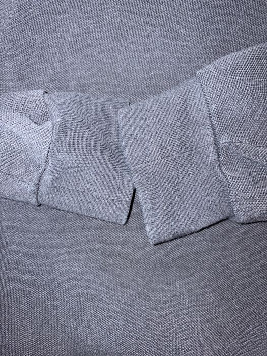 Polo Lacoste mânecă lungă, negru, mărime 5 (L)