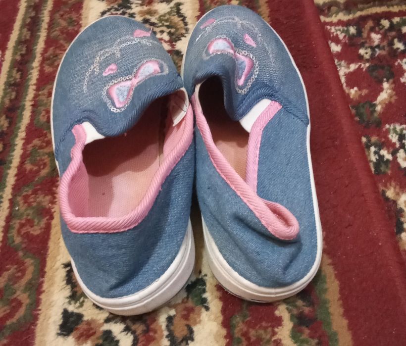 Детские кеды новые синие джинсовые