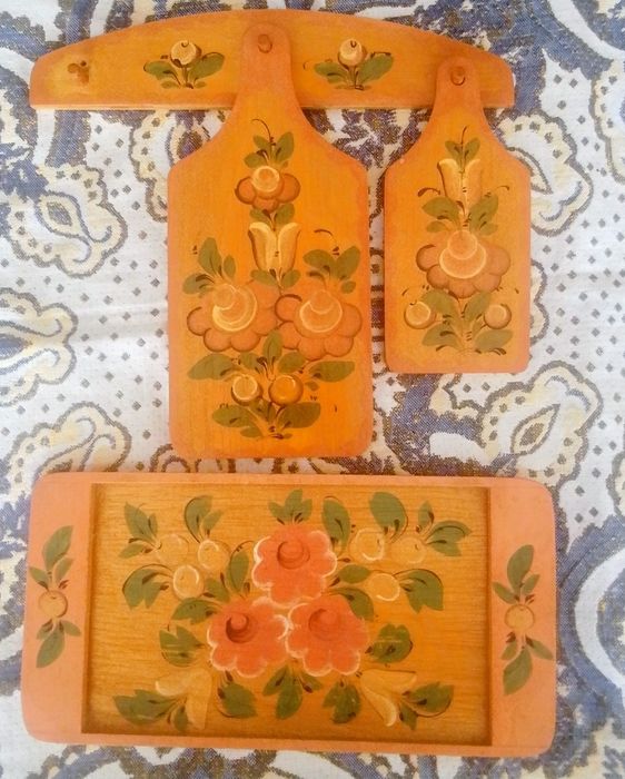 Доски разделочные деревянные набор