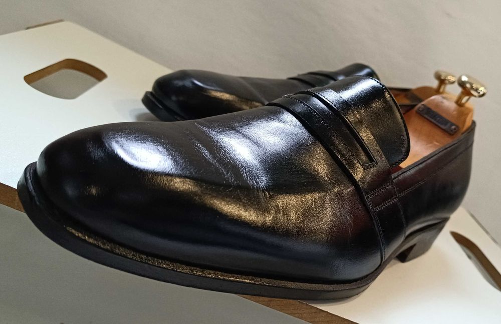 Pantofi loafer de lux 41.5 42 lucrati manual Pakerson piele naturala