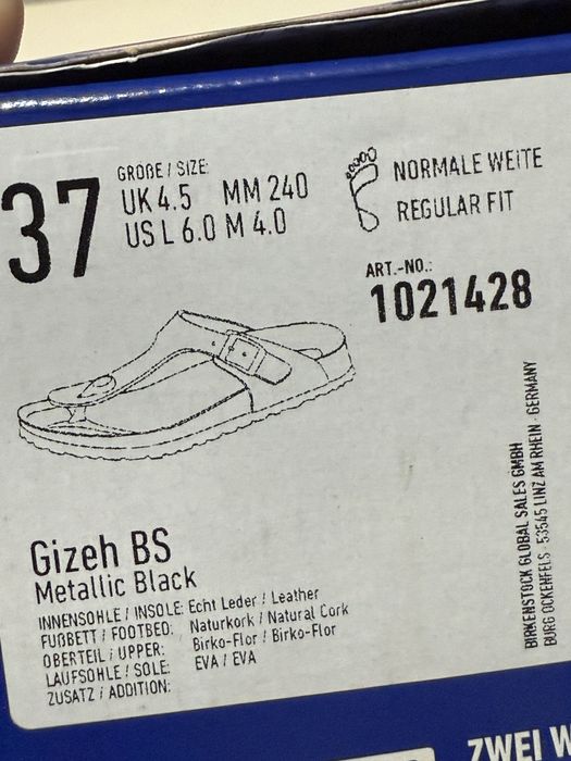 Birkenstock Gizeh нови 37 номер