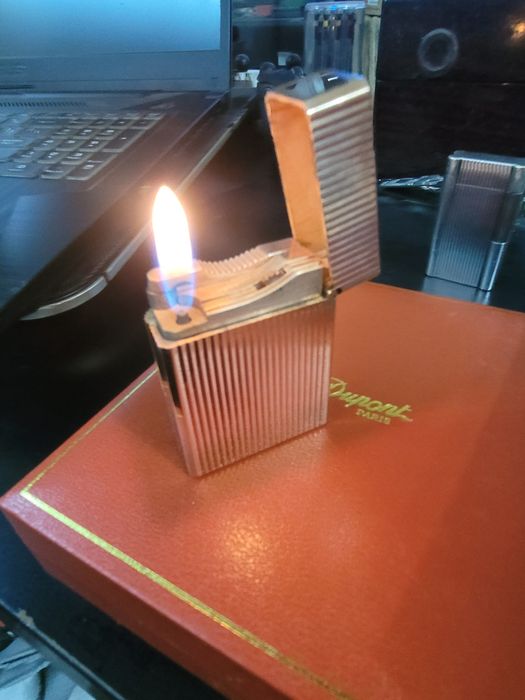 Brichetă St Dupont Lg1 placată aur ca nouă