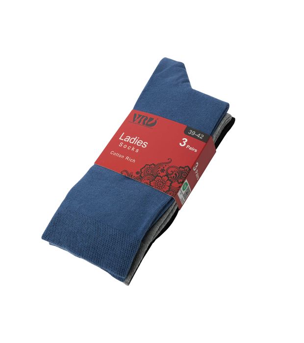 Органични дамски 3 броя чорапи без шев, с мека, не стягаща ластика