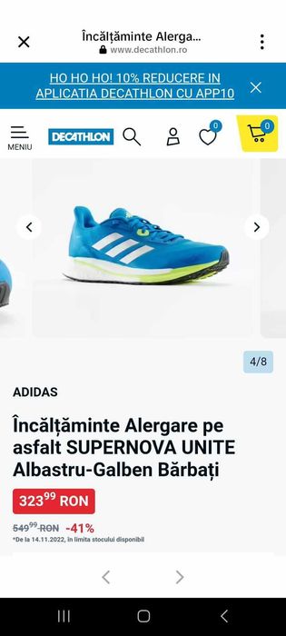 Adidas supernova pentru sala sau alergare 160 RON