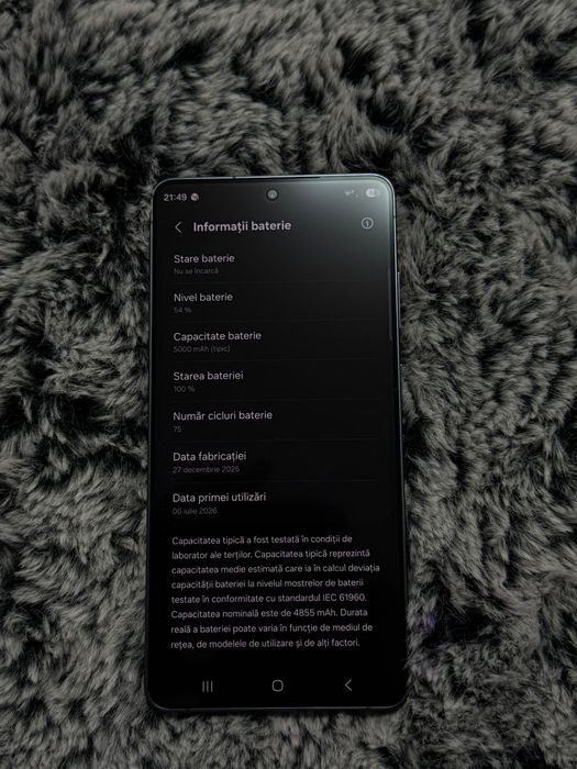 Samsung Galaxy S26 Ultra 256GB – Impecabil, 74 cicluri