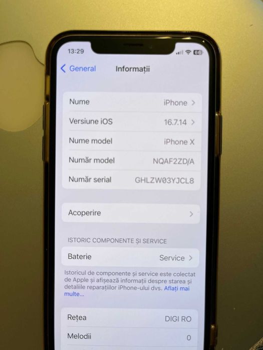 iPhone X 256GB Face ID functional, iOS 16, stare buna