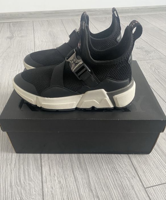 Replay Waverly pantofi sport/ casual, negru/alb, slip-on+catarama