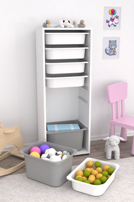 Етажерка за играчки със 7 кошници Промоция!