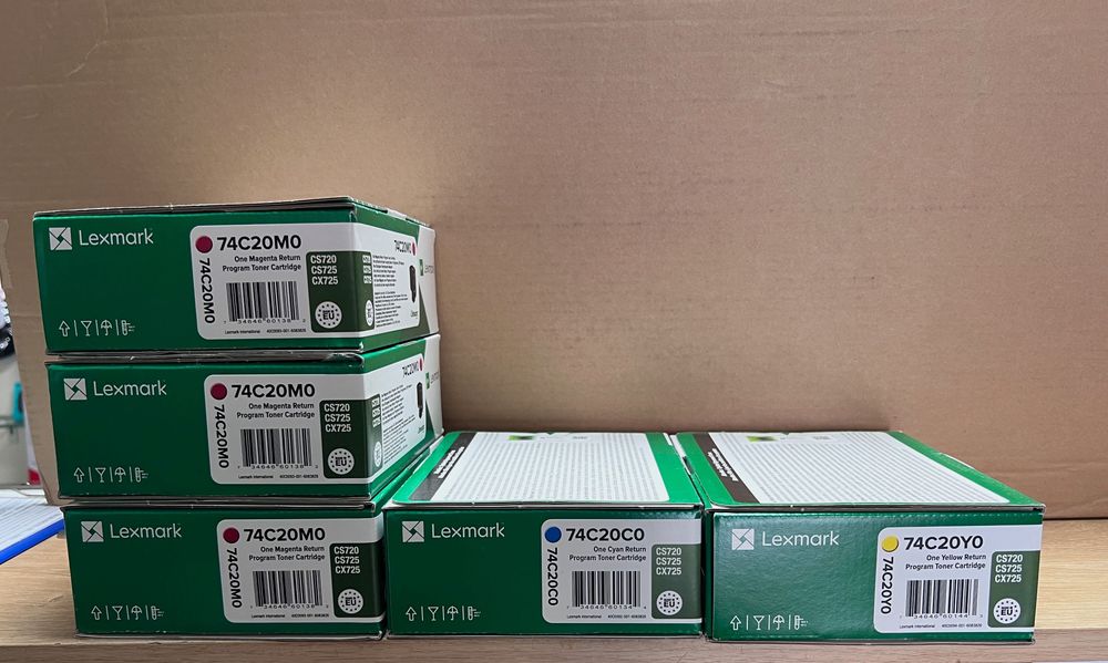 CARTUS Lexmark 74C20M0 - 74C20C0 - 74C20Y0 Toner