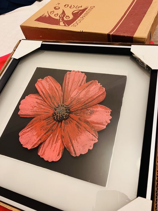 Tablou 3D Floare Roz in Rama