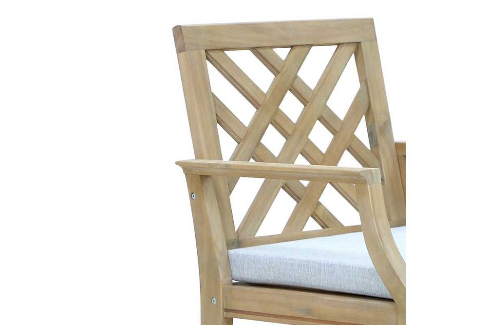 Стилен бар стол Puzzle-home Amalfi, Акациев масив, 59x63.5x104.9cm